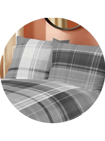 kaeppel 2 tlg. Feinbiber Bettwäsche 135x200cm Tonight in Grau/ Anthrazit