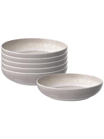 like. by Villeroy & Boch 6er Set Pastaschalen Perlemor Sand in ø 22,2 cm in beige