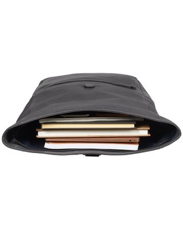 Leonhard Heyden Den Haag Rucksack Leder 40 cm Laptopfach in grau