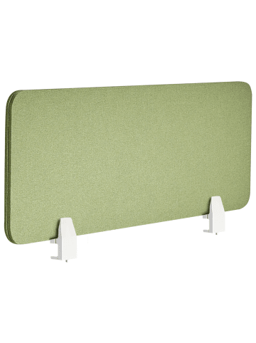 Beliani Schreibtischtrennwand WALLY in Grün - (W) 120 x (H) 40 x (L) 2 cm
