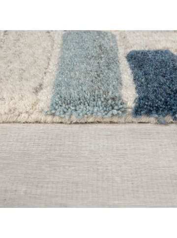 KADIMA DESIGN Teppich aus Wolle, Modern & Geometrisch, Strapazierfähig in Multicolor