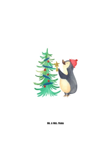 Mr. & Mrs. Panda Trinkflasche Aus Edelstahl Pinguin Weihnachtsba... in Weiß