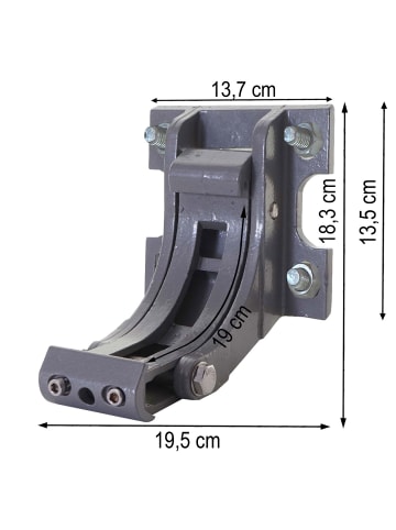 MCW 3er-Set Wandhalterung für Markise, Grau