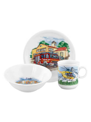 Seltmann Weiden 3er Set Kindergeschirr Set Compact Blaulicht in bunt