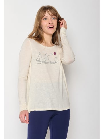 GreenBomb Longsleeve Nature Upwind in Creme Weiß