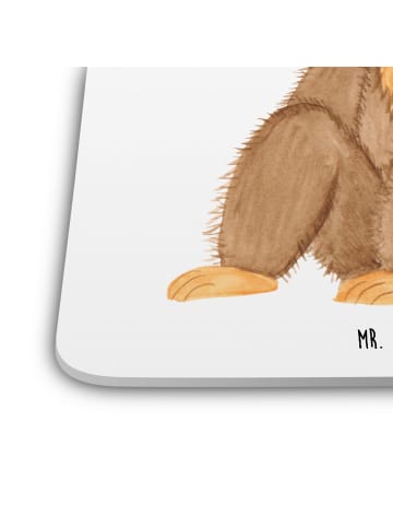 Mr. & Mrs. Panda Tischuntersetzer Affe ohne Spruch in Weiß