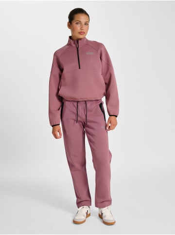 Hummel Halbreißverschluss Jacke Reflektierend Logo Hmltech Damen in WISTFUL MAUVE