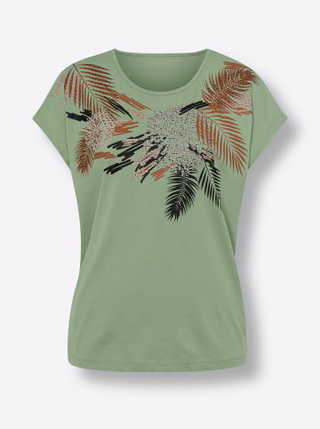 Sieh an! Kurzarmshirt in eucalyptus-cognac