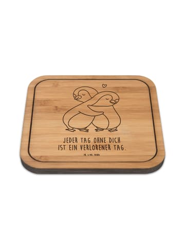 Mr. & Mrs. Panda Tischschoner Pinguine Kuscheln mit Spruch in Transparent