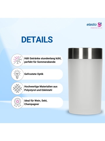 elasto Flaschenkühler "Ono" in transluzent / silber