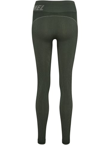 Hummel Hummel Leggings Hmlte Multisport Damen Dehnbarem Schnelltrocknend Nahtlosen in CLIMBING IVY/SEAGRASS MELANGE