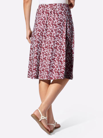 WITT WEIDEN Schlupfrock in dunkelrot-weiß-bedruckt