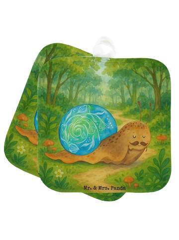 Mr. & Mrs. Panda Topflappen Schnecke Sir Design ohne Spruch in Weiß