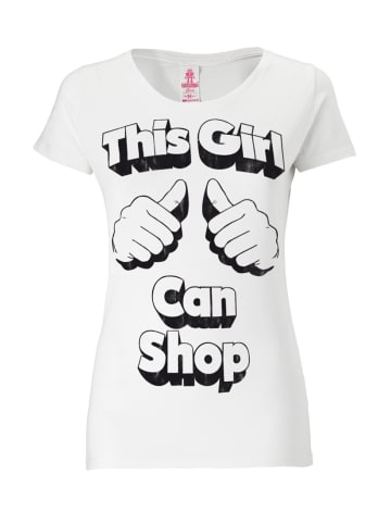 Logoshirt T-Shirt This Girl Can Shop in altweiss