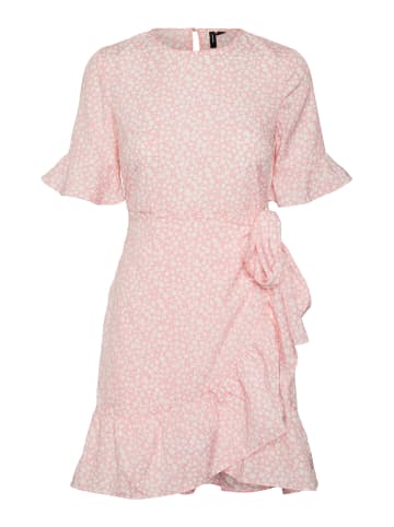 Vero Moda Kurzes Mini Wickel Kleid VMHENNA in Pink