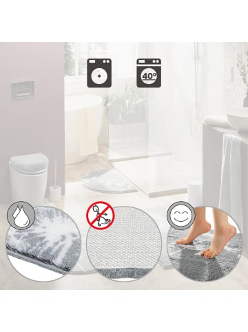 Erwin Müller Duschvorlage halbrund Prasonisi in grau