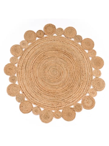 KADIMA DESIGN Jute Teppich Boho wendbar in Natur