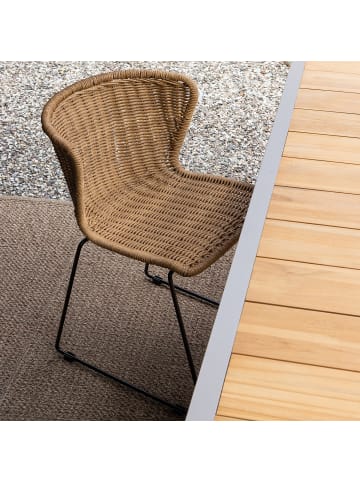 home24 Gartenstuhl Amerio in Braun / Schwarz