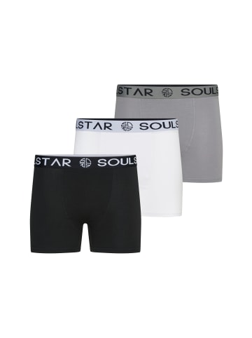 SOUL STAR Boxershorts - MUBOXER3 in Black_Grey_White