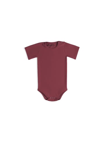 Sämann Baby Body aus 100% Bio-Baumwolle Druckknopf kurzarm nicht gerippt Raspberry