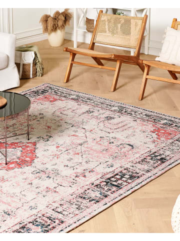 Beliani Kurzflor ATTERA in Rot/Beige/Schwarz - (W) 200 x (H) 200 x (L) 300 cm