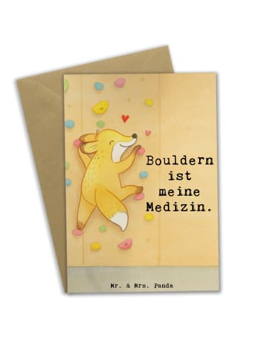 Mr. & Mrs. Panda babykarte Fuchs Bouldern Design mit Spruch in Weiß