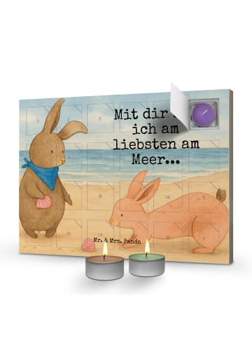 Mr. & Mrs. Panda adventskalender mit kerzen Hasen Muschel Design... in Weiß