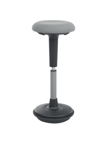 Beliani Wackelhocker ESTELL in Grau/Schwarz - (W) 33 x (H) 63 x (L) 33 cm