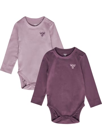 Hummel Druckknopf Strampler Hmlmini Kinder in BLACK PLUM/SEA FOG