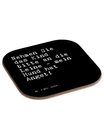 Mr. & Mrs. Panda Tassenuntersetzer Nehmen Sie das Kind... mit Sp... in Schwarz