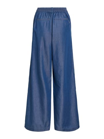 Vila Wide Leg Hose in Dark Blue Denim