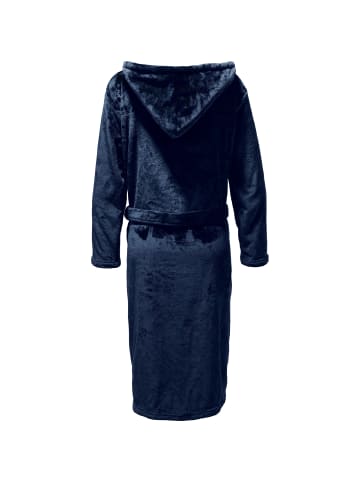 REDBEST Fleece Unisex-Bademantel mit Kapuze Perris in marine