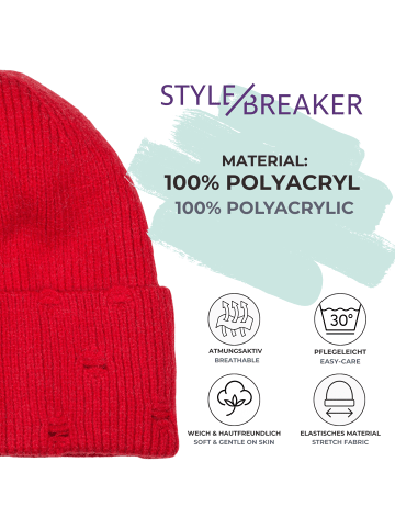 styleBREAKER Strick Mütze in Senf