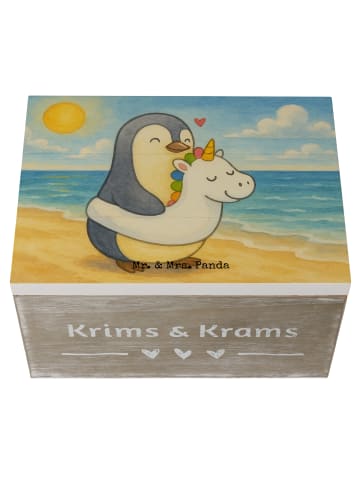 Mr. & Mrs. Panda Box Pinguin Schwimmring Design ohne Spruch in Weiß