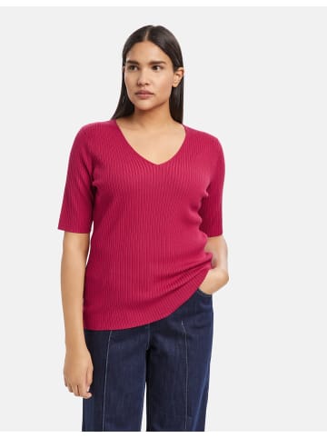 SAMOON Strick, Shirt, Top, Body in Cranberry