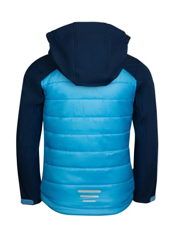 Trollkids Hybrid Softshell Jacke "Lysefjord" in Marineblau/Mittelblau