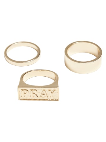Mister Tee Mister Tee Unisex Pray Ring Set in gold