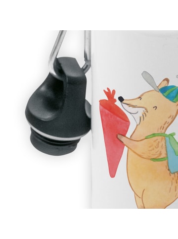 Mr. & Mrs. Panda Getränkeflasche Fuchs Schulkind ohne Spruch in Weiß