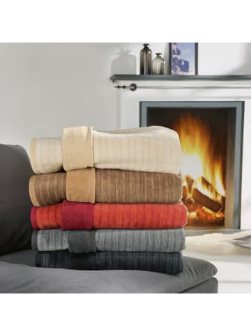 Erwin Müller Jacquard, Baumwollmischung Wohndecke Rimini in grau