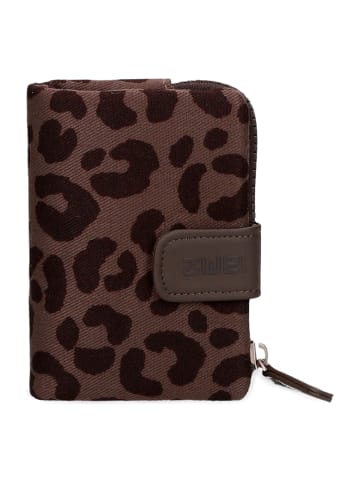 Zwei Mademoiselle Geldbörse 10 cm in leo brown