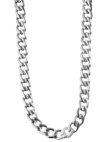 Adeliás Unisex Halskette – Panzerkette aus Edelstahl 52 cm in silber
