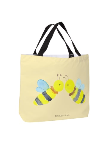 Mr. & Mrs. Panda Einkaufstasche Biene Liebe ohne Spruch in Gelb Pastell