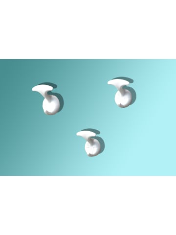 möbel-direkt Design-Garderobenhaken 3er-Set Designer: ANGELOTTI & CARDILE in weiß