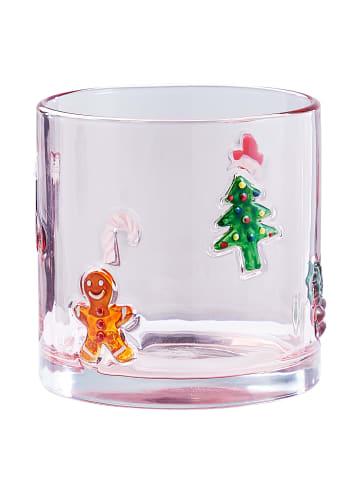 Butlers Windlicht X-MAS Mix in Pink