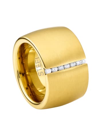 Steel_Art Ring Lines goldfarben in goldfarben