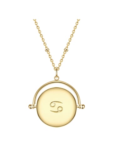 Glanzstücke München Halskette Sternzeichen Krebs Sterling Silber Zirkonia in gelbgold