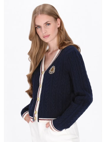 DreiMaster Women Cardigan in navy offwhite wine red