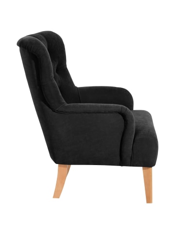 others SESSEL Kaiya Bezug Veloursstoff Buche natur / schwarz