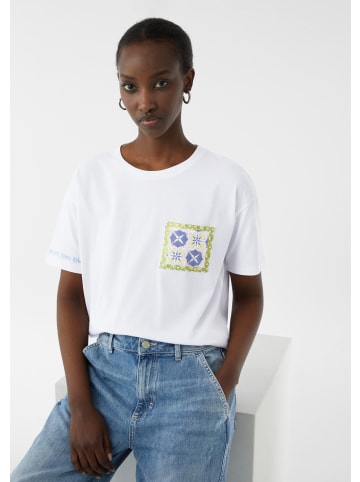 comma T-Shirt in 0100_weiß