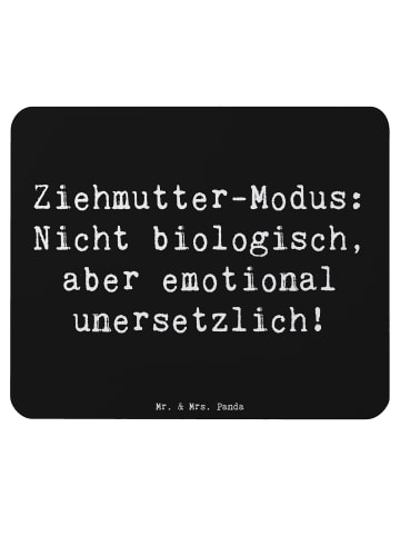 Mr. & Mrs. Panda Mauspad Ziehmutter Modus mit Spruch in Schwarz